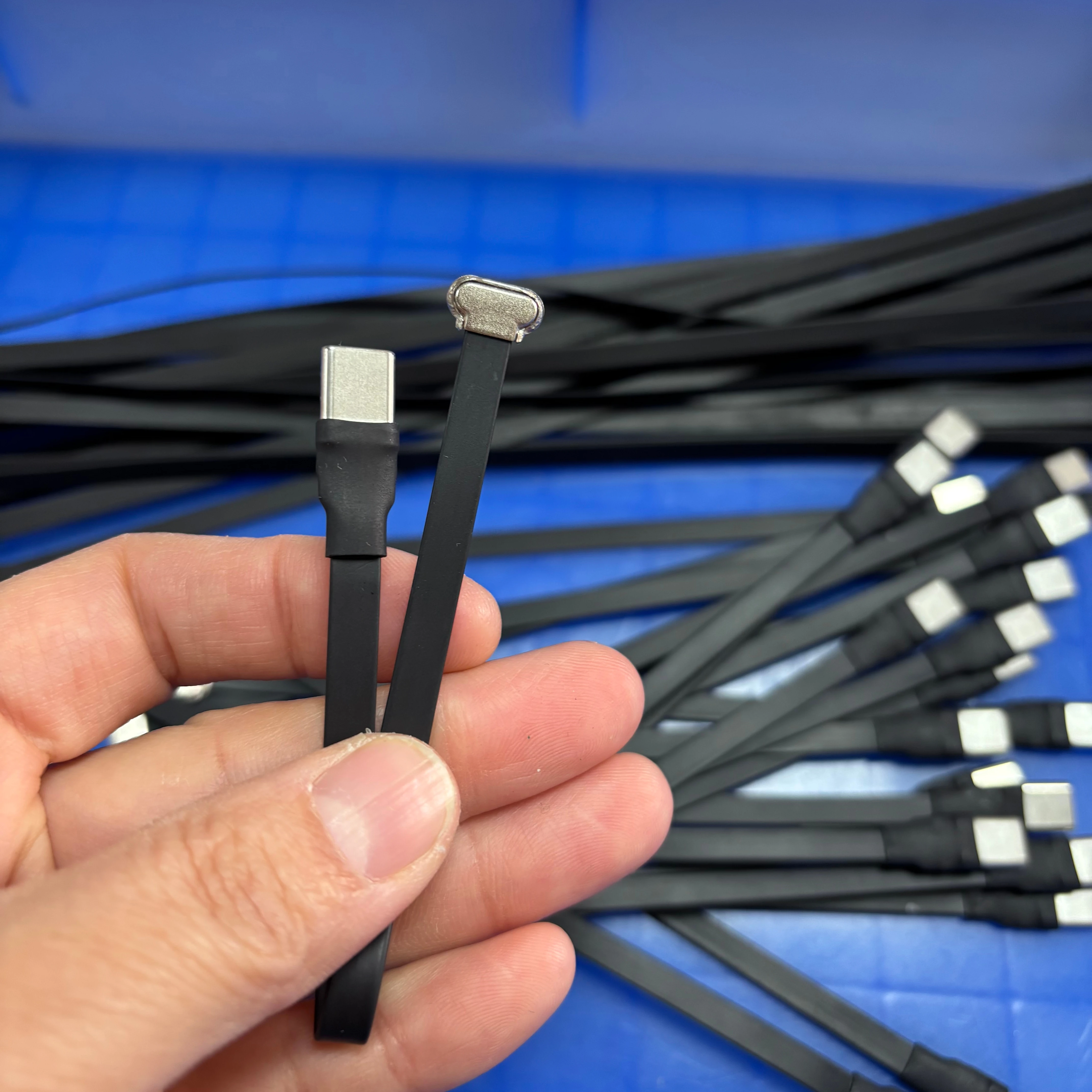 Micro Usb To Female Usb Short Slim Flat Micro USB FPV Flat Slim Thin Ribbon FPC Cable Micro USB 90 Degree Angle To Micro Usb 90 Up For Sync And Charging 10cm-211764