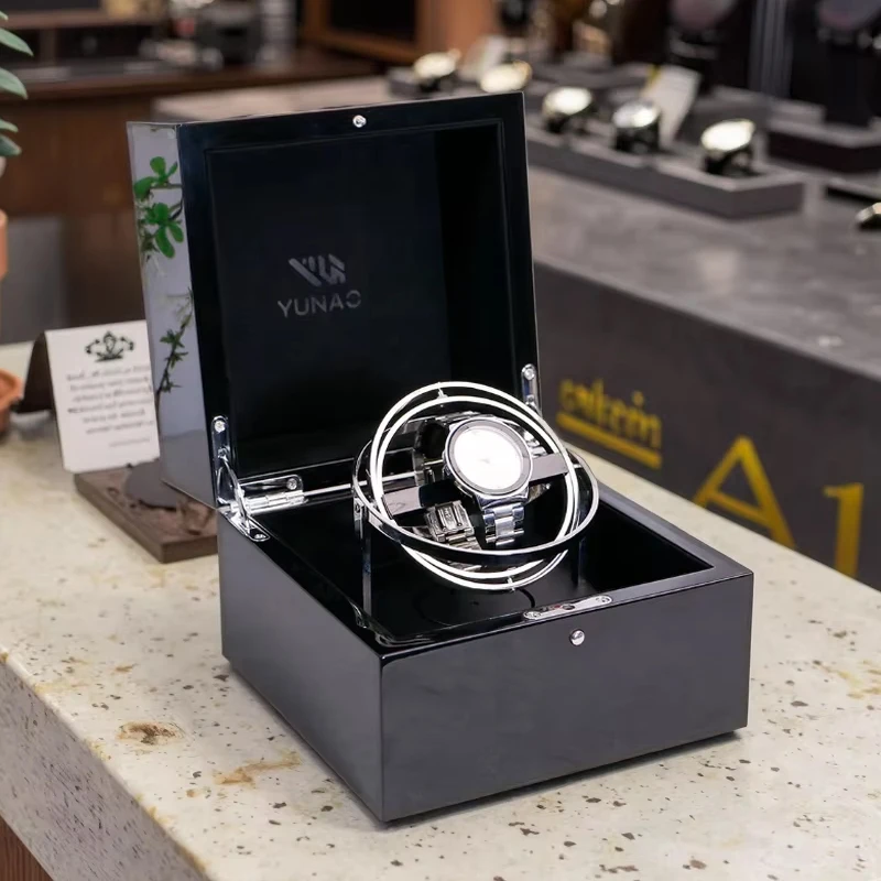 Luxury Custom Wooden Watch Box OEM/ODM Factory High Glossy Piano Customized  Watch Packaging Box Manufacturer