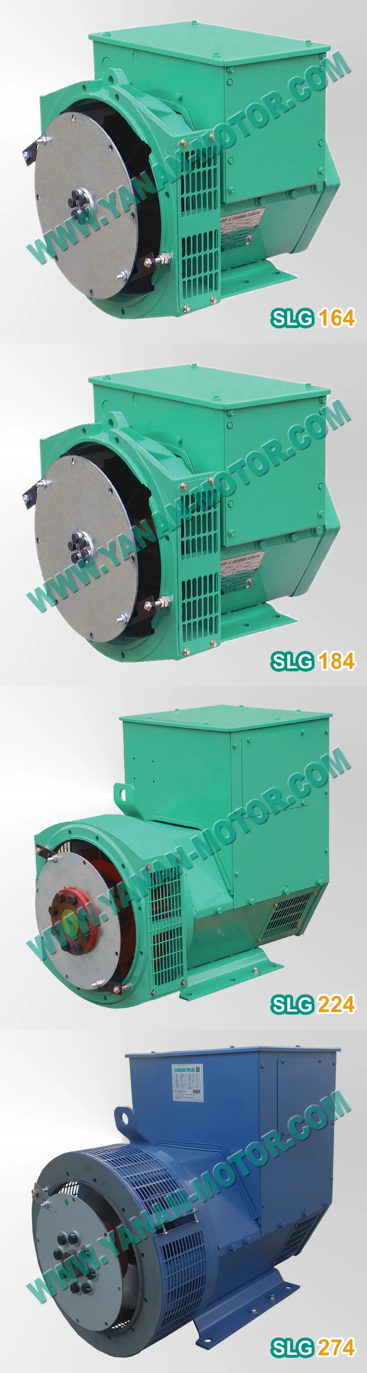 Customized Brushless Ac Alternator For Generator Yanan Slg Series