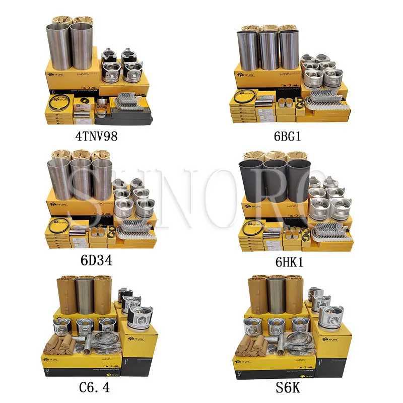 Kit de Pistão para Motor Isuzu 4LE2 1582, Anel de Pistão 4LE1 4FE1
