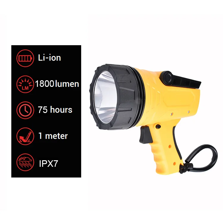 Portable Emergency Light Marine Adjustable Light Led Led Flashlight Spotlight Search Light 3Km