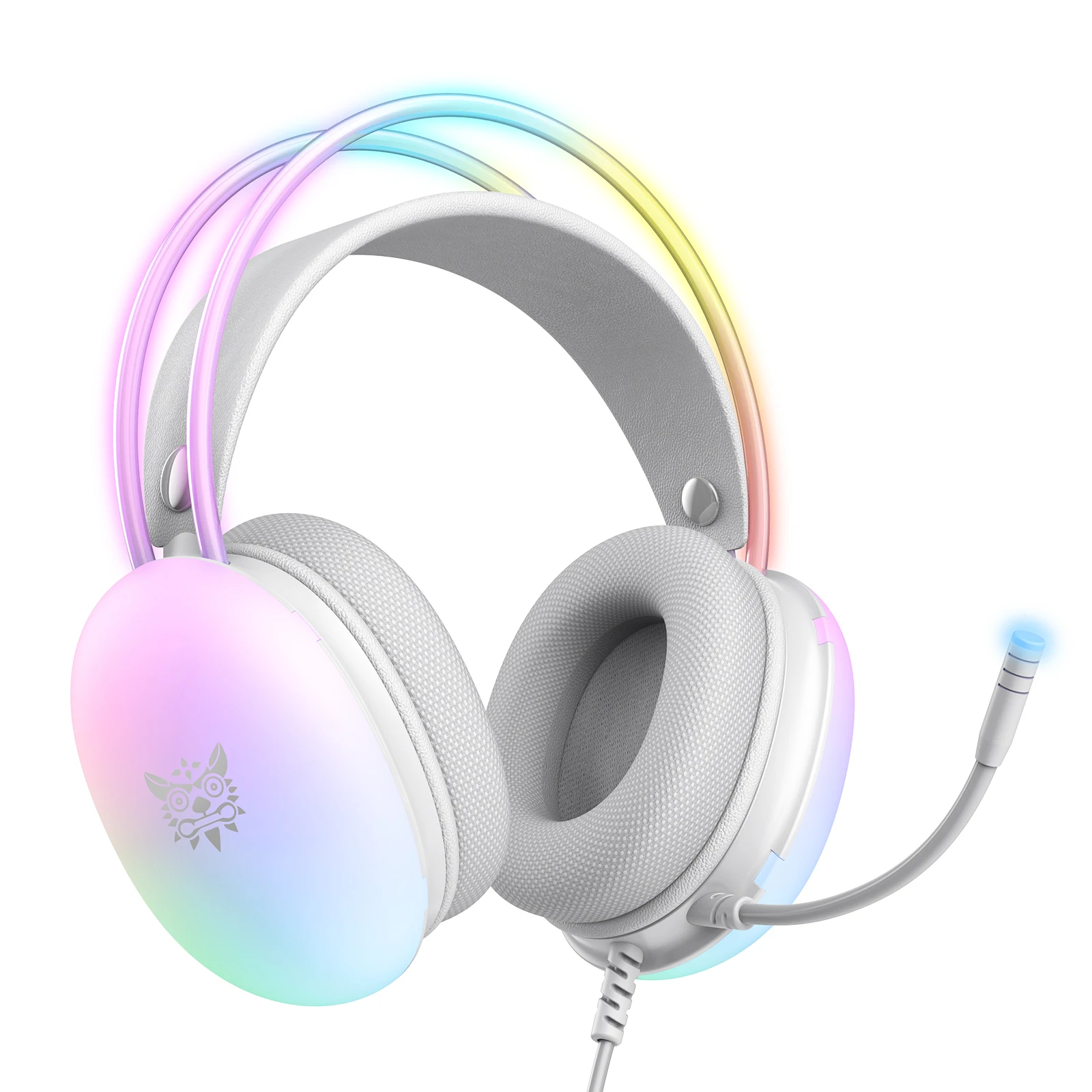 鬼熊 X25 オーバーイヤー ガールズ RGB ゲーミングヘッドホン サウンド