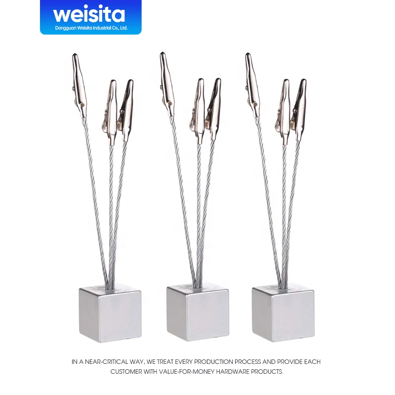 High Quality Custom Print Metal Paper Clip Cube Memo Paper Clip Card Clips Memo Holder