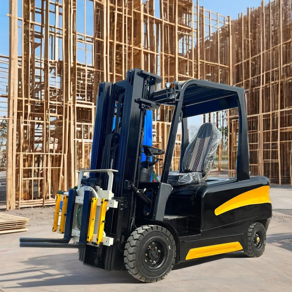 product professional manufacturers new 2ton small electric forklift pallet jack with solid 125mm tire all wheel fork-2