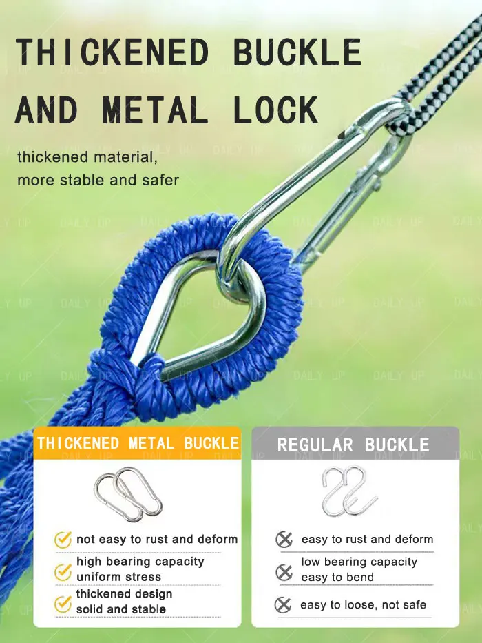 Portable Double Camping Hammock With Balance Beams Enlarged Lightweight Mesh Fabric Hammock For Outdoor Picnic Hiking Trip