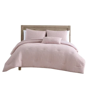 2022 Hot Sale New Fashion Clip Prewashed  105gsm Super Soft and Warm Cozy Solid Comforter Sets 4PCS for All Season