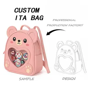 Custom Little Bear Ita Bag New Fashionable Versatile New Design Ita Bag Single Shoulder Pu Ita Handbag for Women