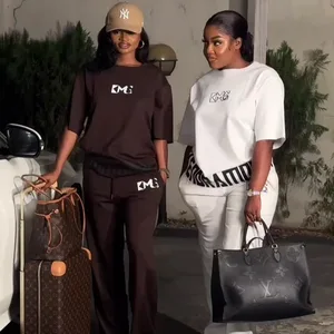 2025 Autumn Winter Hoodie Set Casual Stylish Sporty Two-Piece Set Bestselling Cross Border Style Loose Fit Slimming