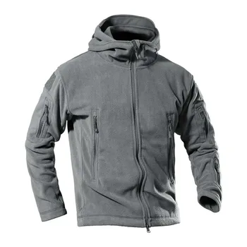 Hot Sale Outdoor Hoodie Windbreaker Winter Waterproof Camping Hunting Casual Jacket Men Tactical Fleece Jacket
