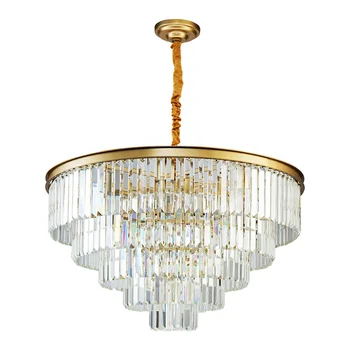 Modern Crystal Chandelier Luxury Contemporary Raindrop Chandelier Lighting Adjustable Hanging Pendant Ceiling Light