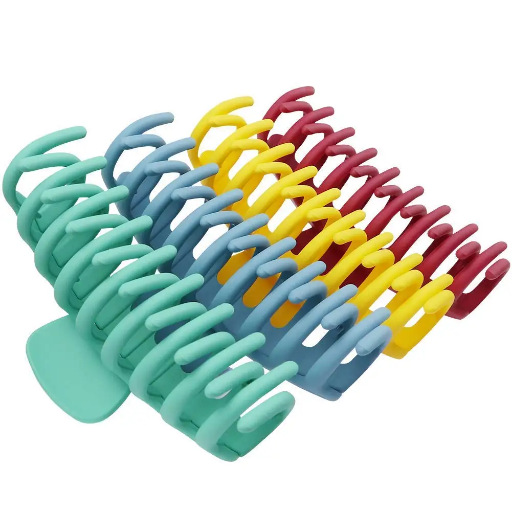 Оптовая продажа, пользовательские Матовые акриловые зажимы для когтей, большие нескользящие прочные винтажные аксессуары для волос, зажимы для волос с акулами, зажимы для волос для тонких волос