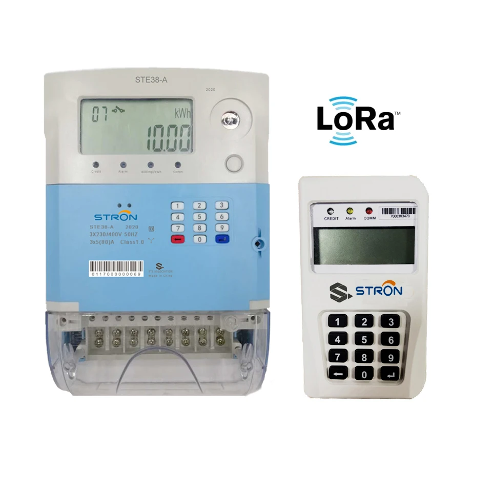 Stron Smart Co., LTD. STS Standard Three Phase Four Wire Split Keypad Prepaid Electricity Meter with CIU - Famidy.com