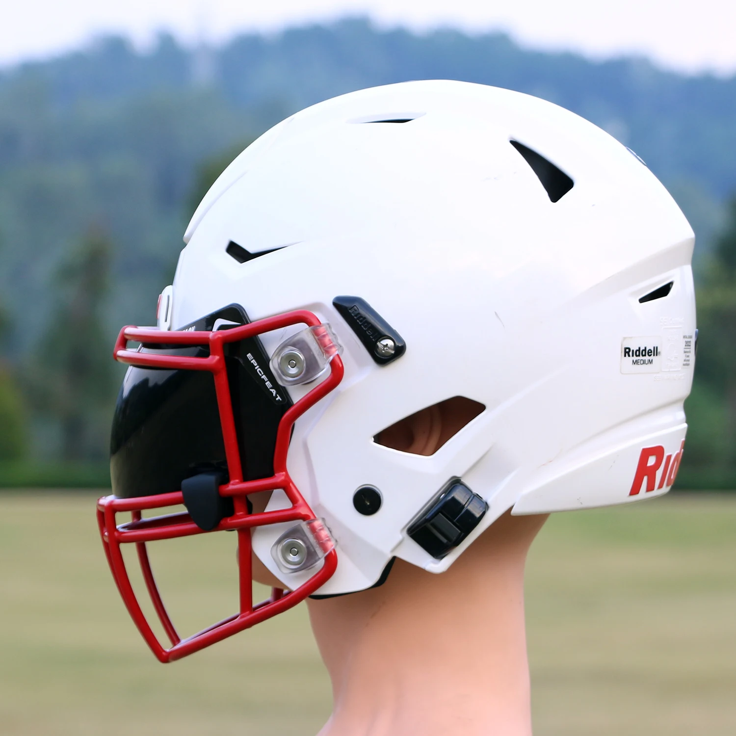 Shoc Zero G Mirror Football Visor Shoc Chrome Face Shield