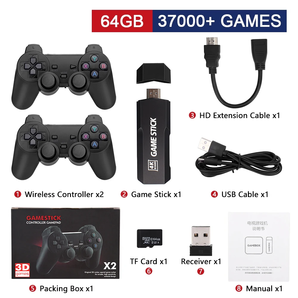 Buy MANTASHA COLLECTION GD10 Super Gamestick 4K HD Game Console for TV with  Support Multi Players with Network Download Function Retro Game Player  Online at Low Prices in India 