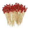 ลูกปัดสีแดง2เส้นถัก12ซม. 100ชิ้น/ถุง