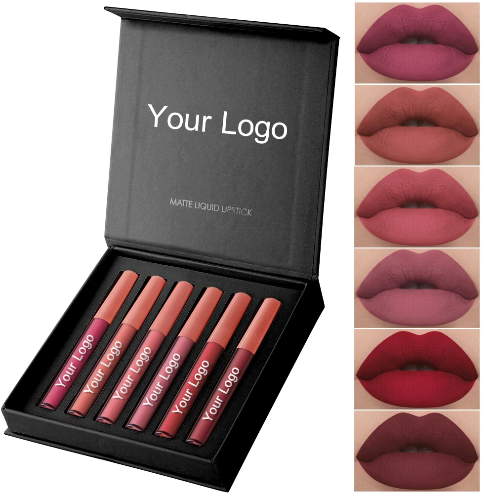 Lipstick Gift Set Maquillage Matte Lipstick Moisturizing Waterproof Long Lasting Non-Stick Cup Lip Gloss with Your logo