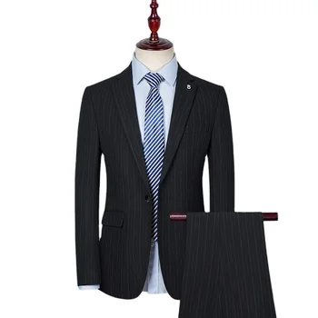 Mens bespoke blazer high quality wool 3 pieces luxury suits for men