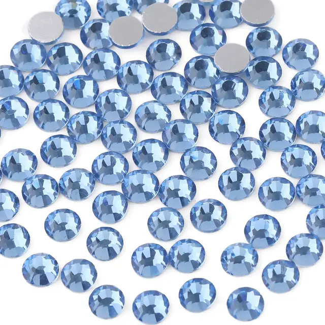 OPL Wholesale Nails Accessories - Premium Lt. Sapphire Glass Rhinestones for Artful Decorations