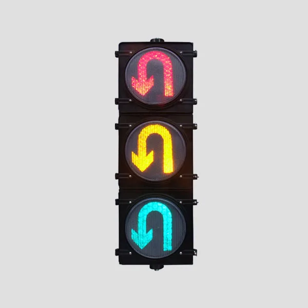 Sunburst High Power Led Traffic Light 200mm Led U Turn Arrow Signal Light