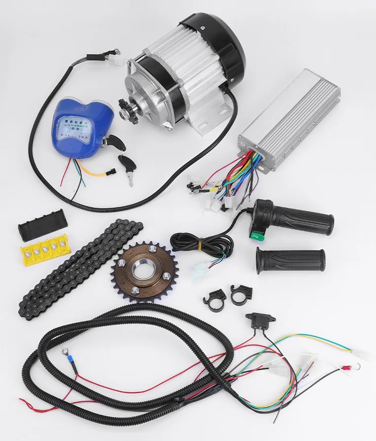 Three 3 Wheels Rickshaw Tricycle Bicycle Spare Parts Vehicle Conversion Kit 250W 350W 500W 750W 1500W 36V Electric DC Engine