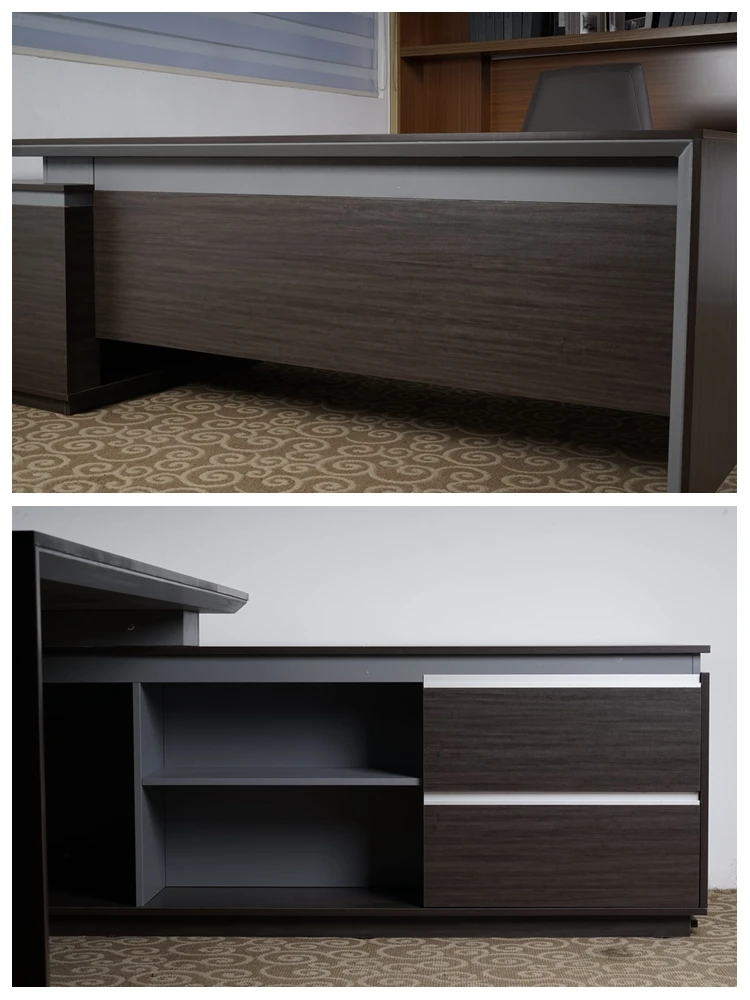 Office Table And Chair Set Modern Wooden Executive L Shaped Office Desk