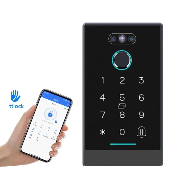 Metal Waterproof Keypad TTLock Bluetooth Face Biometrics Fingerprint Door Access Control Card reader system