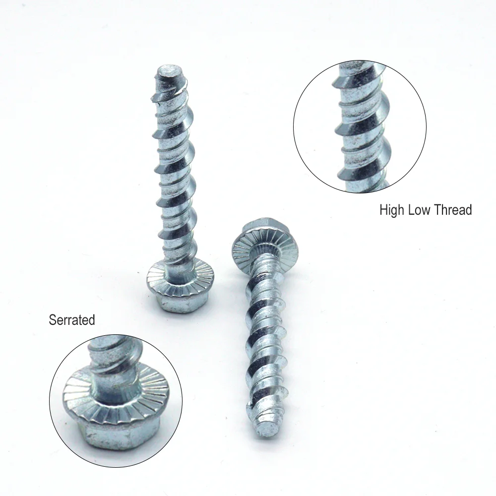 M8 M10 M12 Hex Flange Head Thunder Masonry Self Tapping Concrete Screw