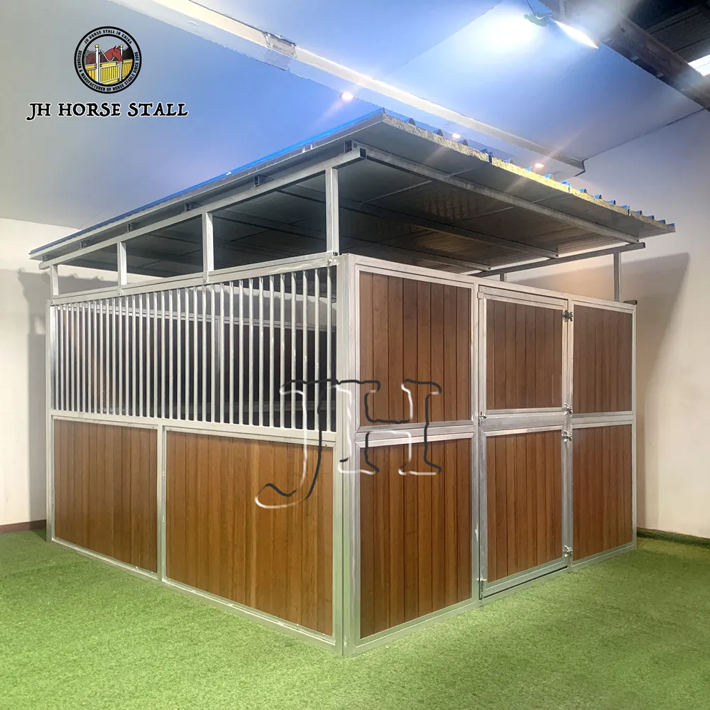 USA Horse Boarding Stables Steel Structure Animal Livestock Horse Stall Shelter With Roof