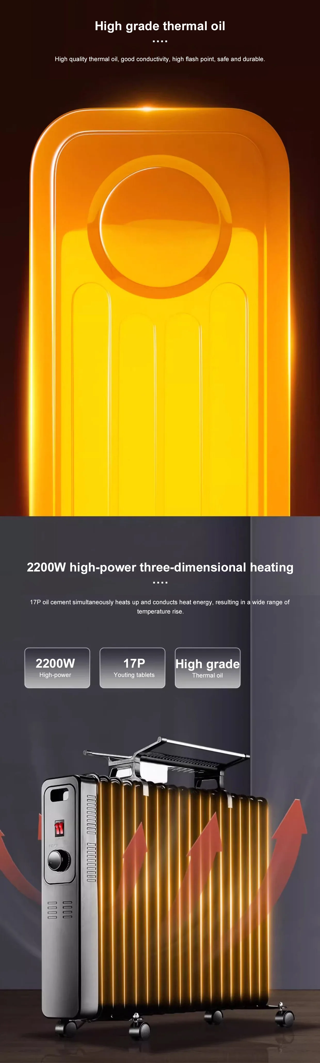 Filled Radiator, 2000 W, Metal - detail 10