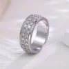 14K white gold lab diamond ring
