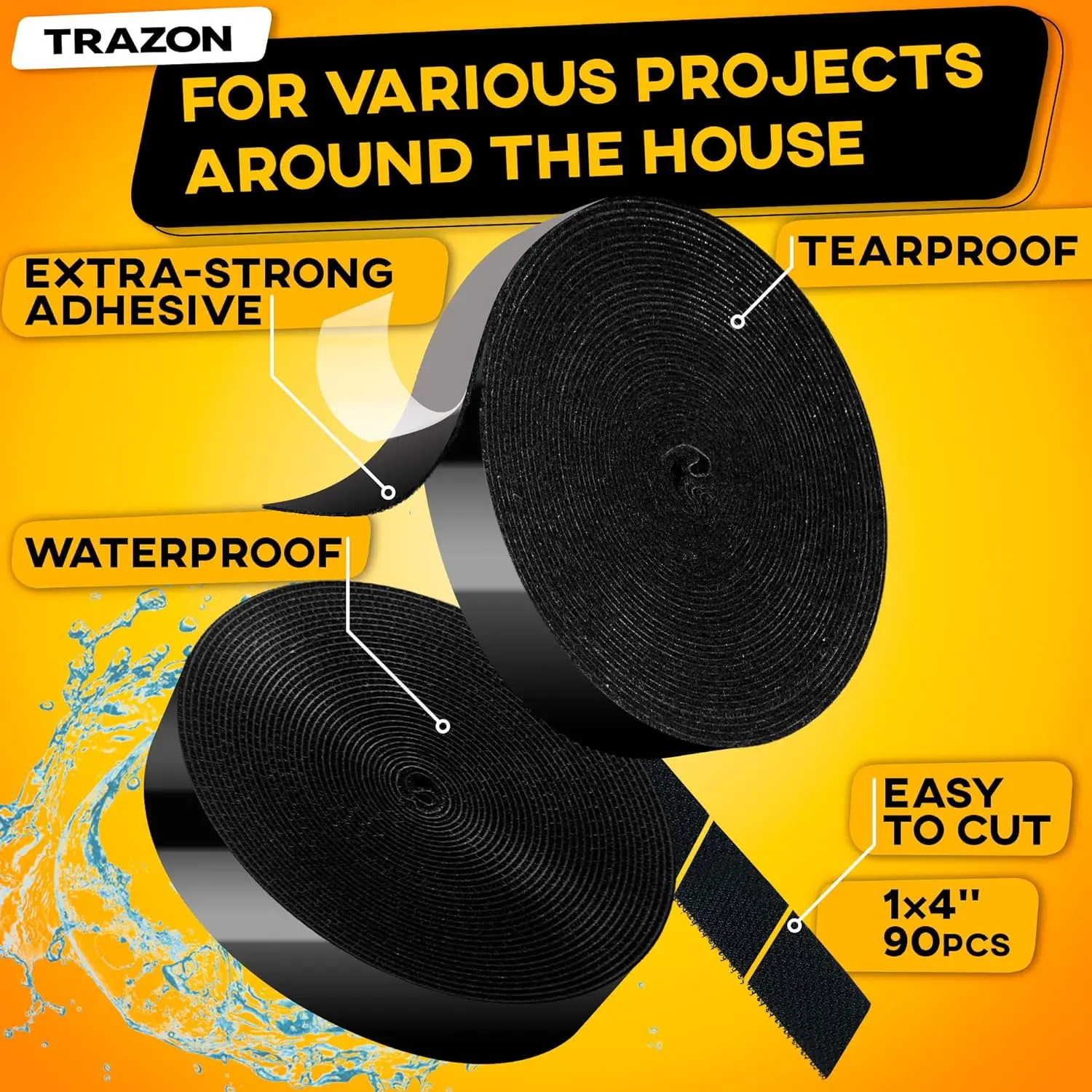Heavy Duty Hook and Loop Tape Cheer Mats Unbrushed Loop and Soft Hook Silicone Cable Straps Injection Hook and Loop