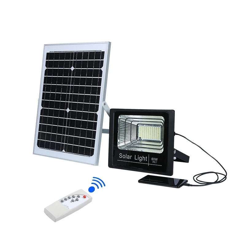 Competitive price ip67 outdoor waterproof 25w 60w 100w abs led solar flood light