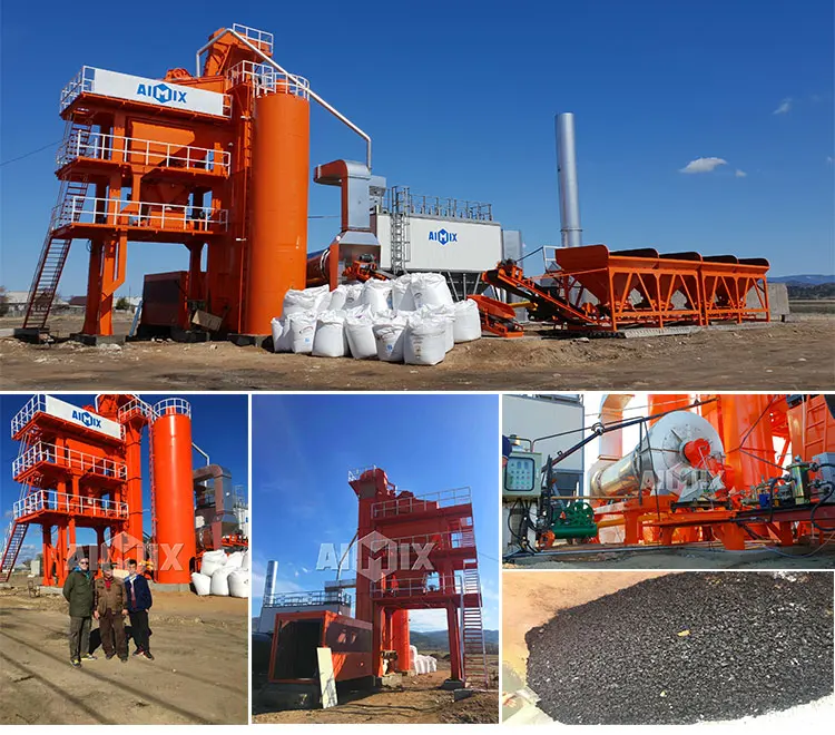 Aimix 80 Ton Per Hour Stationary Type Hot Mix Asphalt Batching Plant