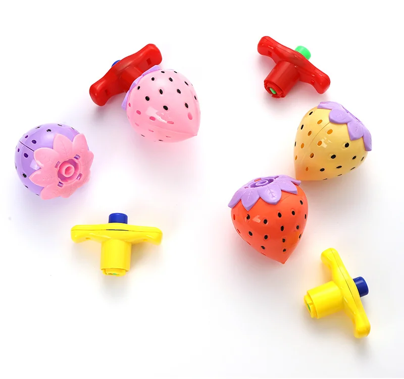 Wholesale Luminous Strawberry Gyro Launch Toys Fun Cheap