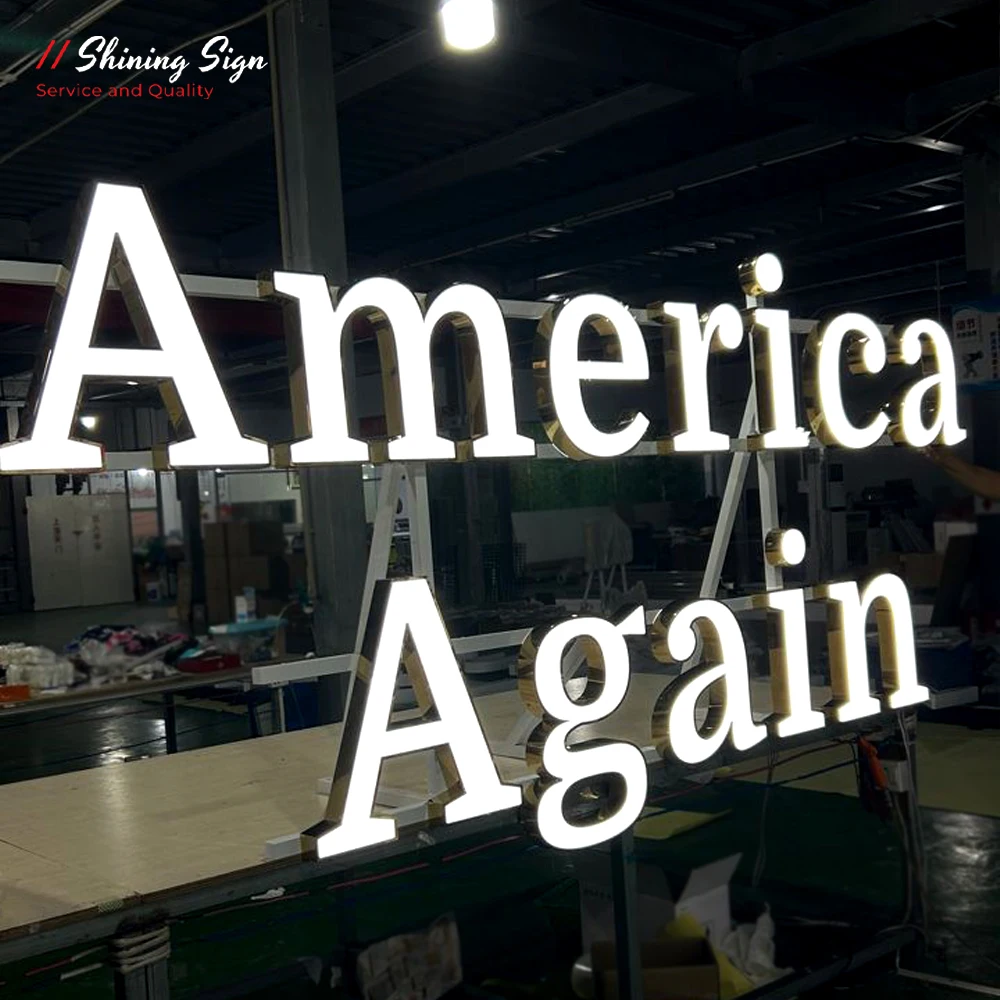Trim Lettering Shining Sign Acrylic Letter Channel Stainless Steel Trim Cap Letters ...