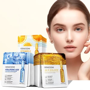 Wholesale 24K Gold Hyaluronic Acid VC Facial Masks 25g Hydrating Moisturizing Whitening Brightening Skin