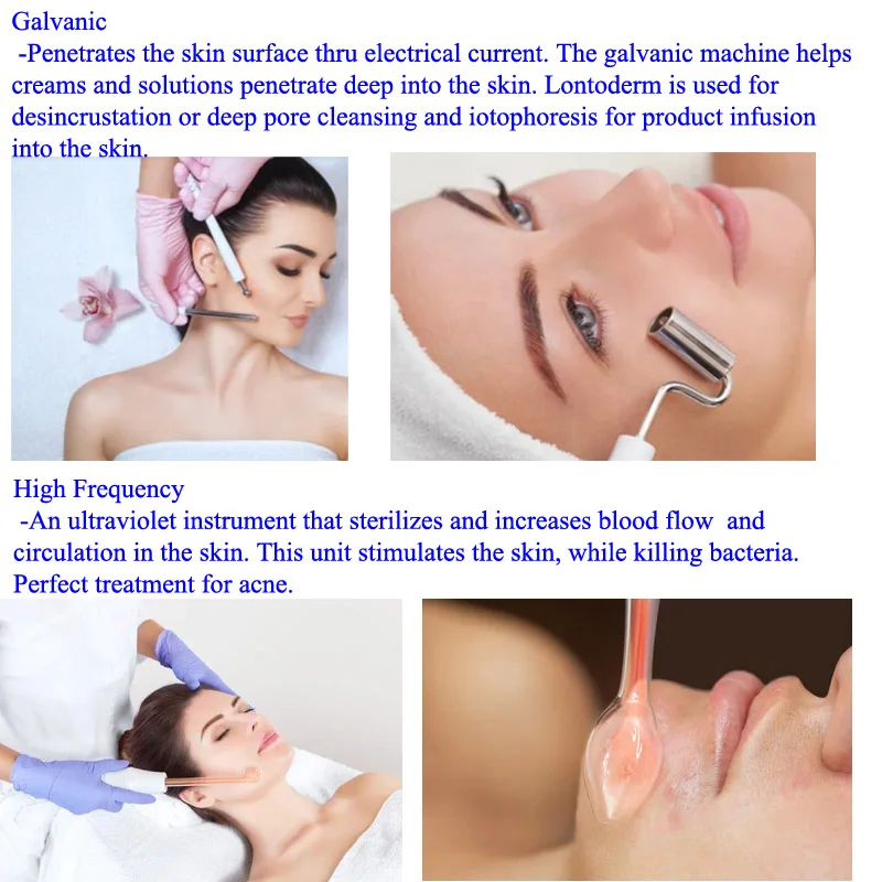 4 in 1 Face Device Bio Microcurrent Professional Beauty Galvanic and High Frequency Lifting Spa Machine Facial