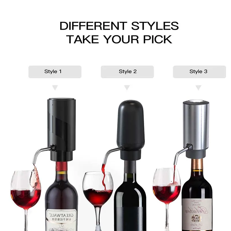 Hot Seller Christmas Gift Cheap Automatic Stainless Steel Electric Wine Aerator Dispenser Pourer