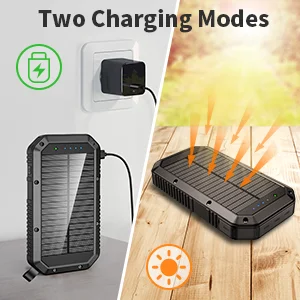 Manual for 20000mah Shockproof Wireless Solar Power Bank