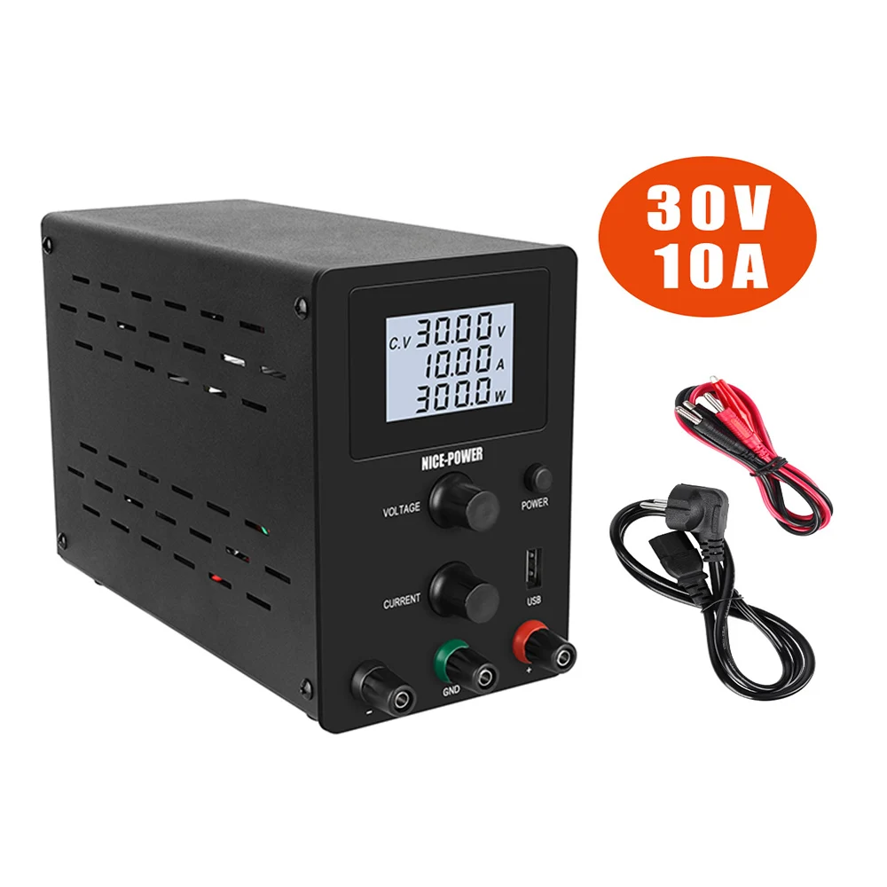 SPS 3010 LCD Four Digital Display USB Adjustable Switching 30V 10A Laboratory Variable DC Power Supply