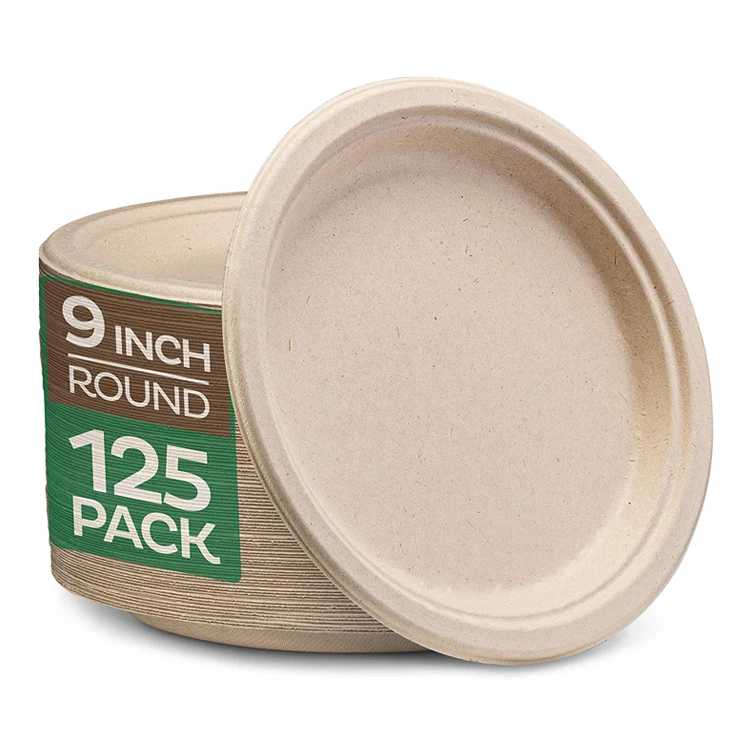 Compostable Paper Plates 9 Inch 3 Compartment Disposable Plates Buy