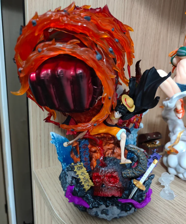 21cm PVC One Pieces GK Lighten Fire Luffy Anime Figure for Collection Decoration Model Toys