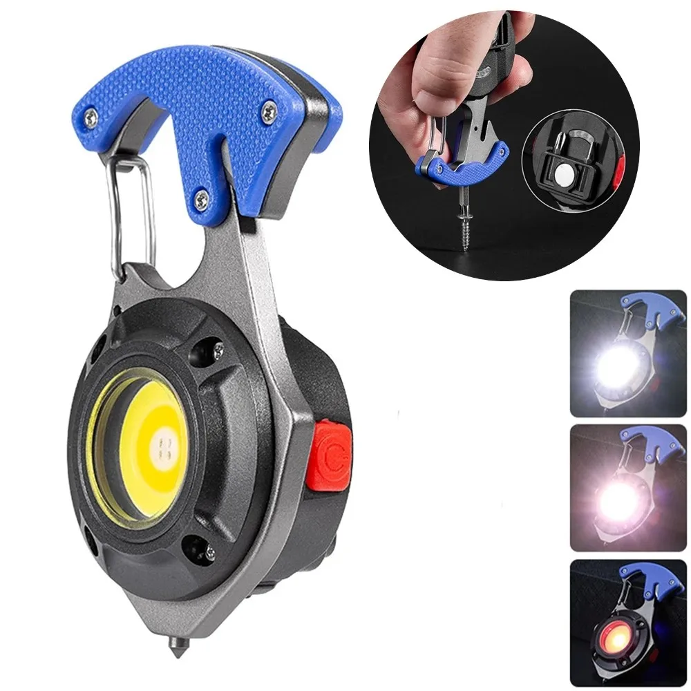 Multifunction Mini Led Work Light Cob Outdoor Portable Emergency Torch