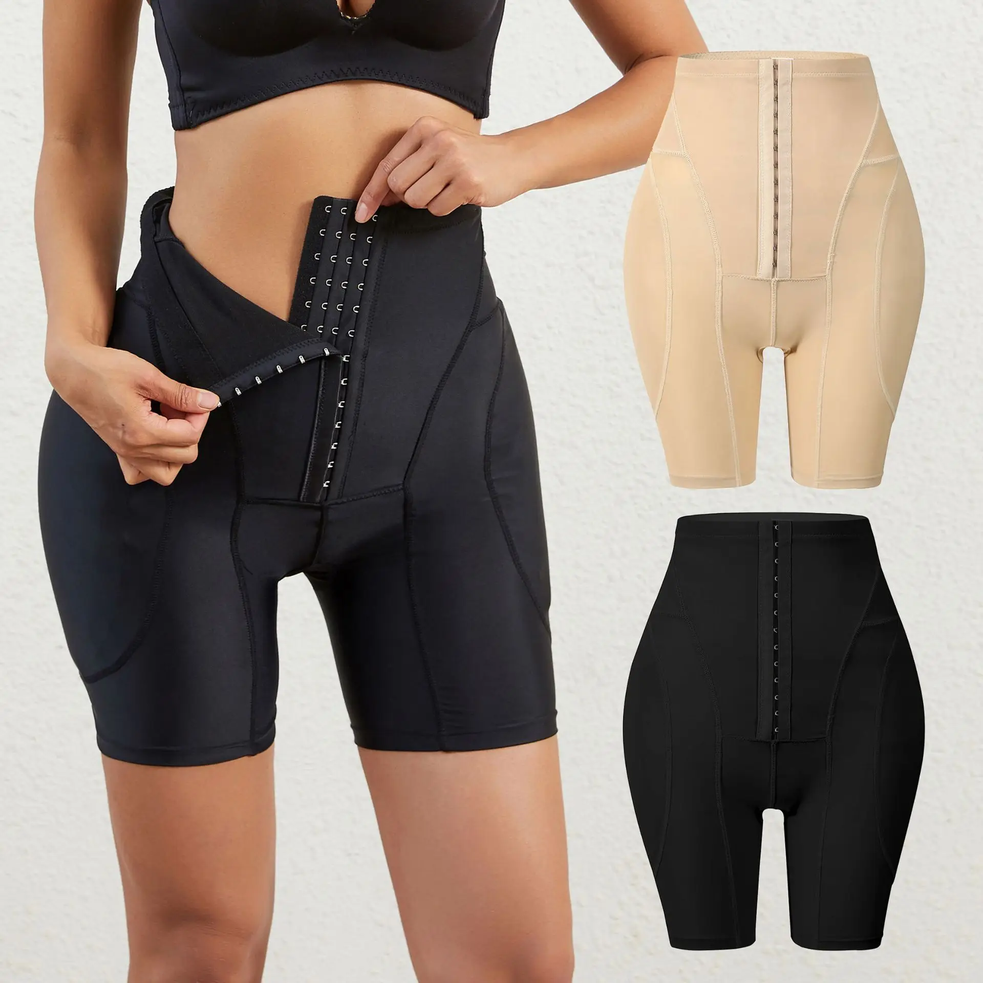 Body Shaper Shorts High Waisted Female Buttocks Sponge Pads Buttocks and Crotch Lifting Pants