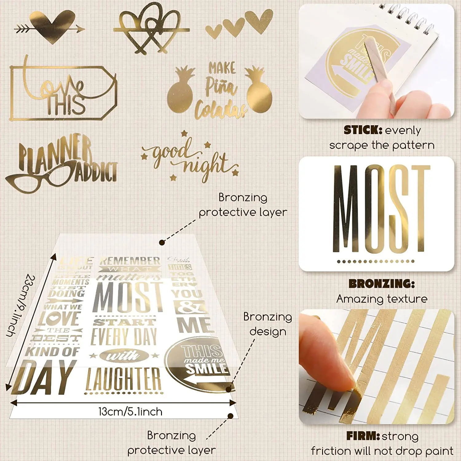 Rub On Dry Transfer Stickers Decals Scratching Journaling Scrapbooking