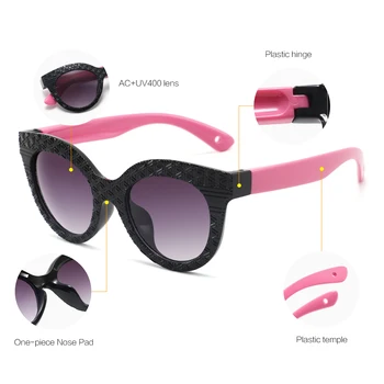 Hot Sale round Frame Sunglasses for Girls UV400 Lens Custom Logo AC for Children