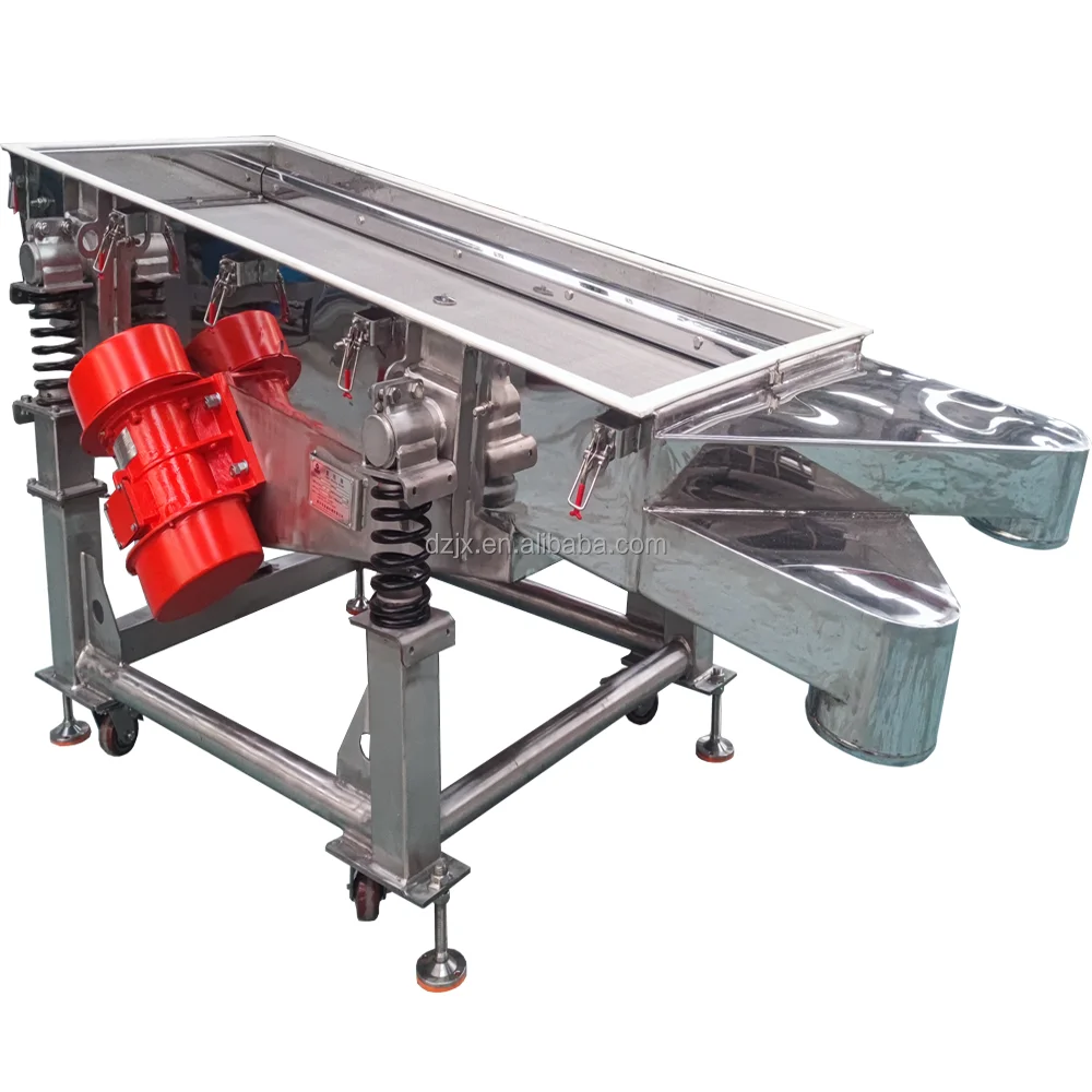 DZJX Limestone Hot Durable Linear Vibrating Screen for Plastics Coal Powder Soybean Vibro Screening Wood Pellets