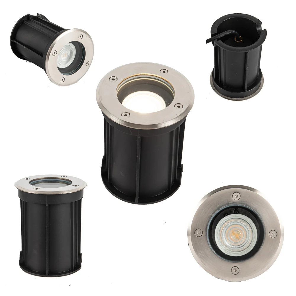 Ip65 Gu10 Base Led Underground Light Ac110v Ac220v Led Inground Lamp Outdoor Lighting Waterproof Floor Lamp
