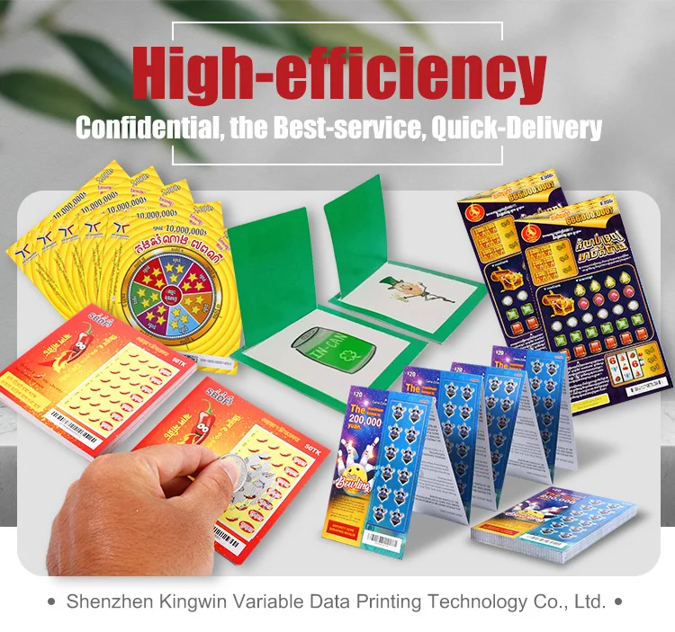 Earn Money Gambling Game Personalised Scratch Off Tickets Lottery