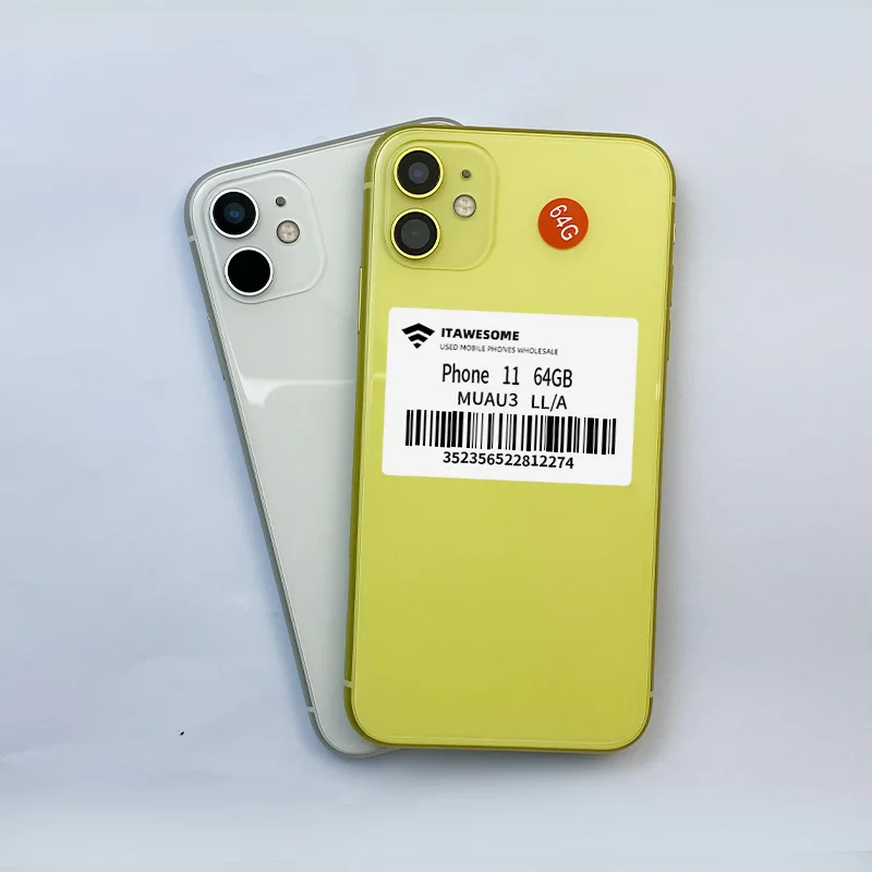 Grade B Wholesale Phone 11 Smartphone Cellular 64GB Storage Used Mobile Phones Unlocked US Version Led Display Used Cell Phone